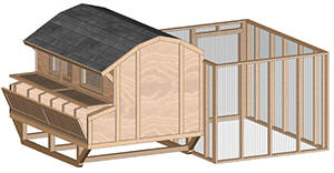 Large portable barn style chicken house
